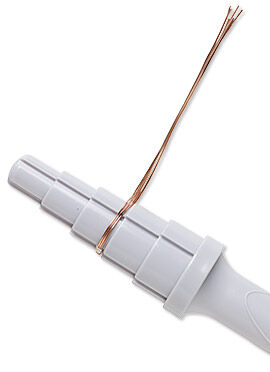 Wire wrapped around cabochon mandrel